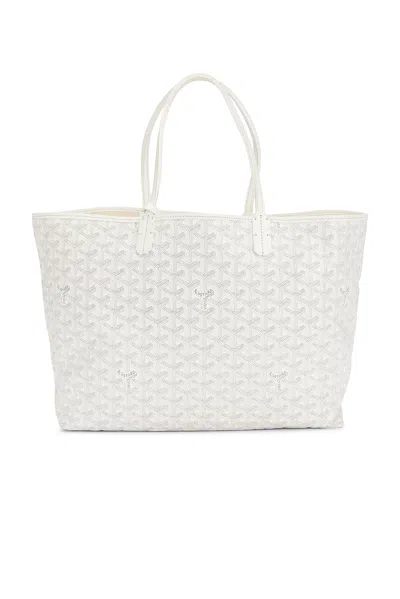Pre-owned Goyard Saint Louis Pm Tote Bag In White