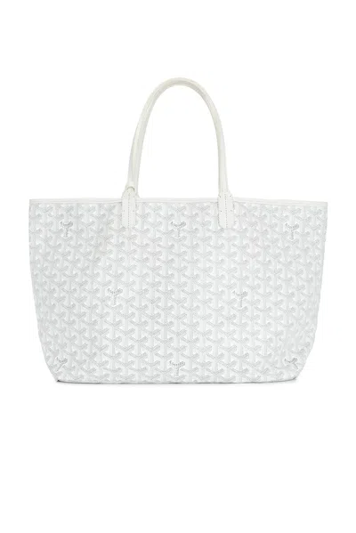 Pre-owned Goyard Saint Louis Pm Tote Bag In White