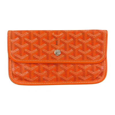 Pre-owned Goyard Saint Louis Pouch Wallet In Orange