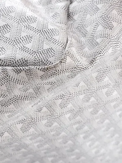 Pre-owned Goyard Saint Louis Printed Coated Canvas Gm Tote Bag In White