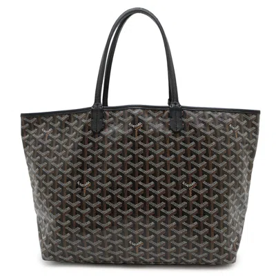 Pre-owned Goyard Saint Louis Pvc Leather Tote Bag () In Black