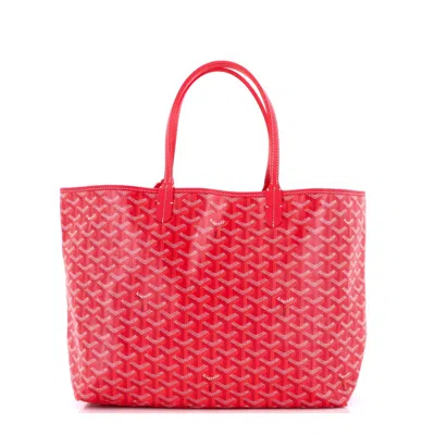 Goyard Saint Louis Reversible Tote Coated Canvas And Printed Canvas Pm In Red