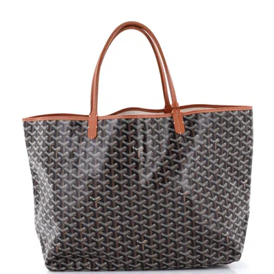 Goyard Saint Louis Tote Claire Voie Coated Canvas Gm In Orange