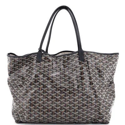 Pre-owned Goyard Saint Louis Tote Coated Canvas Gm In Black