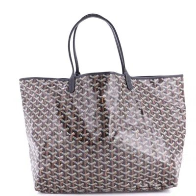 Pre-owned Goyard Saint Louis Tote Coated Canvas Gm In Black