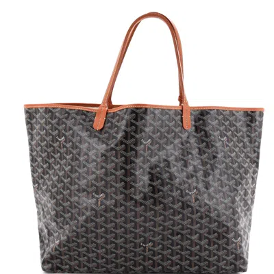 Pre-owned Goyard Saint Louis Tote Coated Canvas Gm In Black