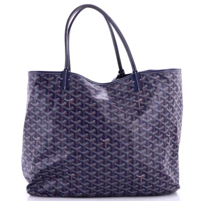 Goyard Saint Louis Tote Coated Canvas Gm In Blue