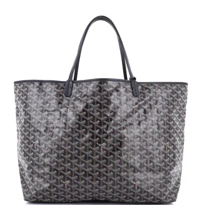 Pre-owned Goyard Saint Louis Tote Coated Canvas Gm In Brown