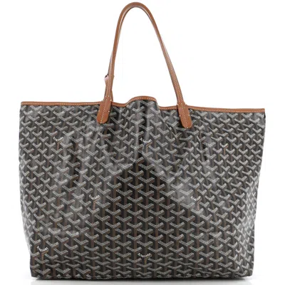 Pre-owned Goyard Saint Louis Tote Coated Canvas Gm In Brown