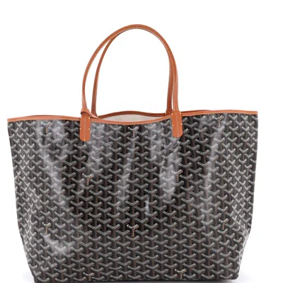 Pre-owned Goyard Saint Louis Tote Coated Canvas Gm In Brown