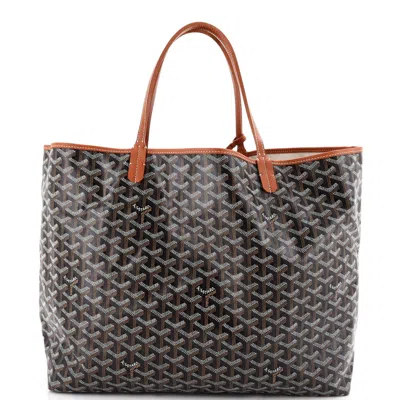 Pre-owned Goyard Saint Louis Tote Coated Canvas Gm In Brown