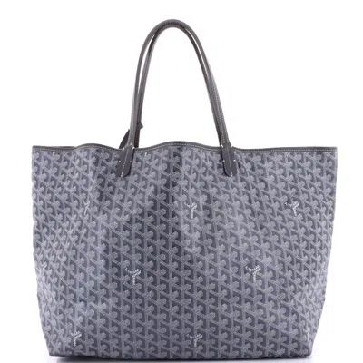 Pre-owned Goyard Saint Louis Tote Coated Canvas Gm In Gray