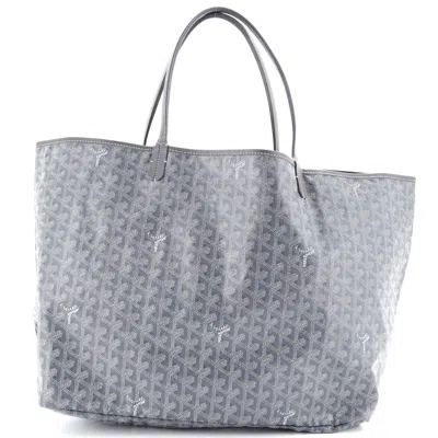 Pre-owned Goyard Saint Louis Tote Coated Canvas Gm In Gray