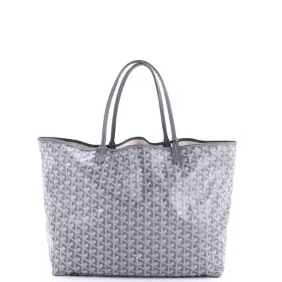 Pre-owned Goyard Saint Louis Tote Coated Canvas Gm In Gray