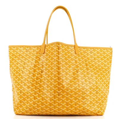 Pre-owned Goyard Saint Louis Tote Coated Canvas Gm In Yellow