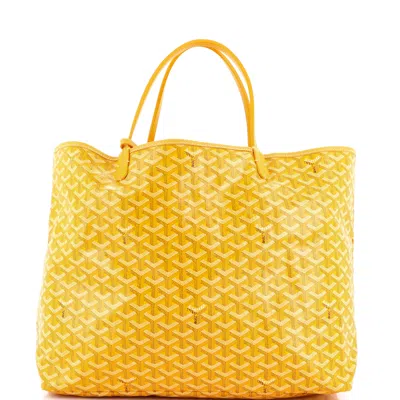 Pre-owned Goyard Saint Louis Tote Coated Canvas Gm In Yellow