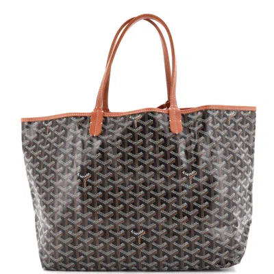 Pre-owned Goyard Saint Louis Tote Coated Canvas Pm In Black