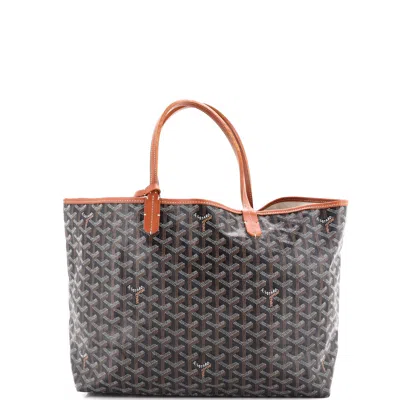 Pre-owned Goyard Saint Louis Tote Coated Canvas Pm In Black