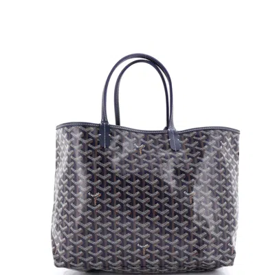 Pre-owned Goyard Saint Louis Tote Coated Canvas Pm In Black