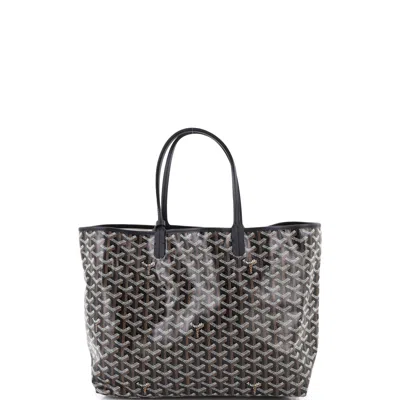 Pre-owned Goyard Saint Louis Tote Coated Canvas Pm In Black