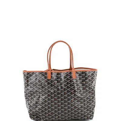 Goyard Saint Louis Tote Coated Canvas Pm In Black