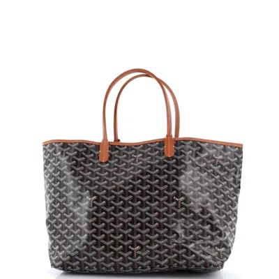 Goyard Saint Louis Tote Coated Canvas Pm In Black