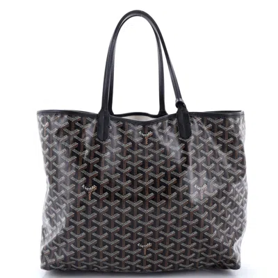Goyard Saint Louis Tote Coated Canvas Pm In Black