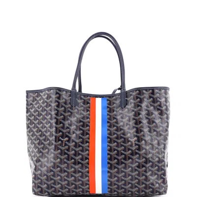 Pre-owned Goyard Saint Louis Tote Coated Canvas Pm In Brown