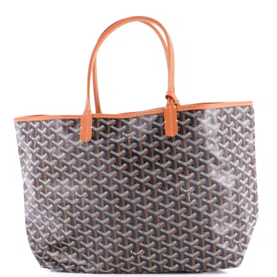Pre-owned Goyard Saint Louis Tote Coated Canvas Pm In Brown