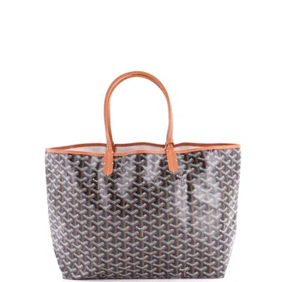 Pre-owned Goyard Saint Louis Tote Coated Canvas Pm In Brown