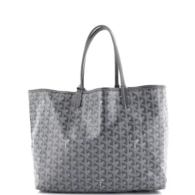 Pre-owned Goyard Saint Louis Tote Coated Canvas Pm In Grey