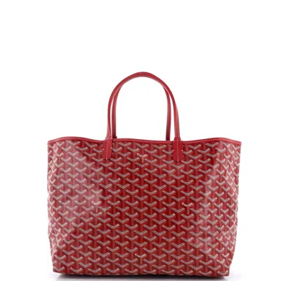 Goyard Saint Louis Tote Coated Canvas Pm In Red