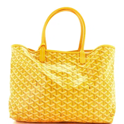 Pre-owned Goyard Saint Louis Tote Coated Canvas Pm In Yellow