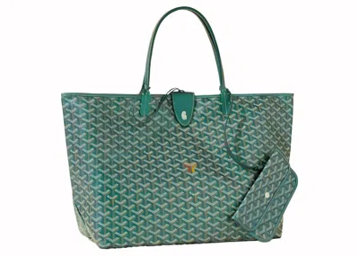 Pre-owned Goyard Saint Louis Tote Gm In Pearly Green