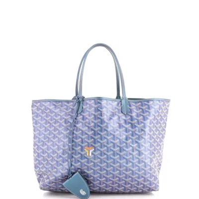 Goyard Saint Louis Tote Iridescent Coated Canvas Pm In Blue