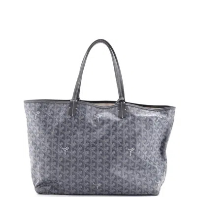 Pre-owned Goyard Saint Louis Tote Printed Coated Canvas Pm In Grey