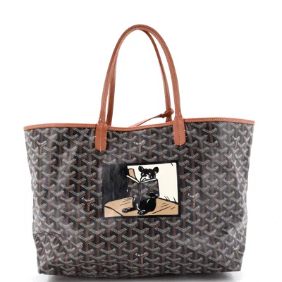 Pre-owned Goyard Saint Louis Tote Printed Coated Canvas Pm In Multi