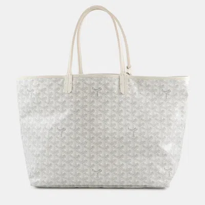 Pre-owned Goyard Saint Louis White Pvc Leather Size Pm