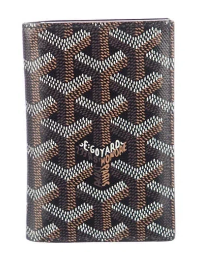 Pre-owned Goyard Saint Pierre Card Holder Ine Card Holder In Black