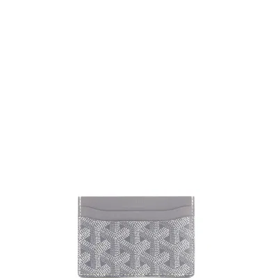 Goyard Saint Sulpice Card Holder Coated Canvas In Gray