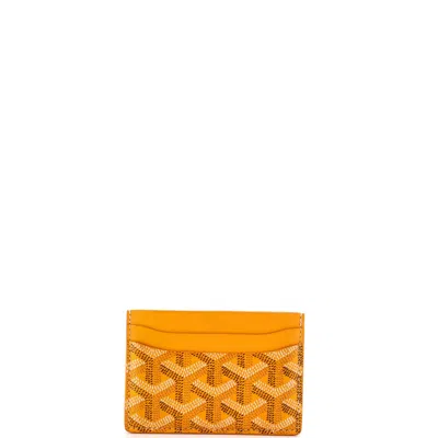 Goyard Saint Sulpice Card Holder Coated Canvas In Yellow