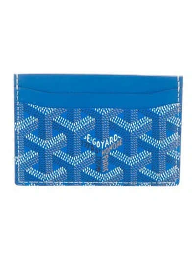 Pre-owned Goyard Saint Sulpice Card Holder Ine Card Holder In Blue