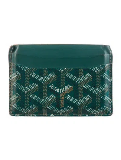 Pre-owned Goyard Saint Sulpice Card Holder Ine Card Holder In Green