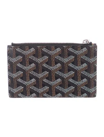 Pre-owned Goyard Saint Sulpice Card Holder Ine Coin Pouch W/ Tags In Black