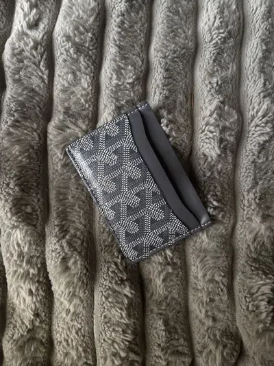 Pre-owned Goyard Saint Sulpice Card Holder ~ Grey In Gray