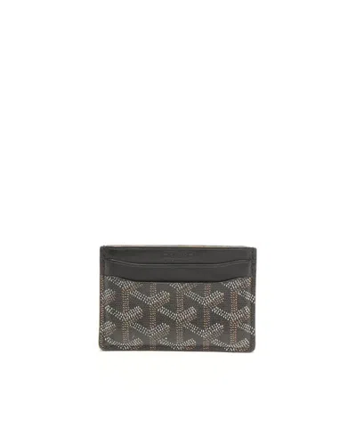 Pre-owned Goyard Saint-sulpice Card Wallet In Black