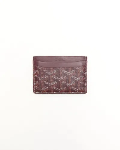 Pre-owned Goyard Saint-sulpice Card Wallet In Burgundy