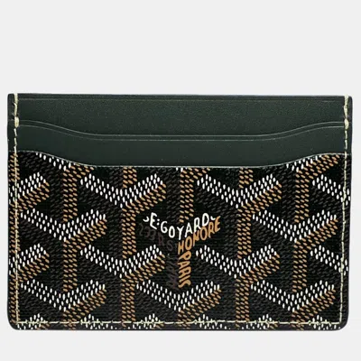 Pre-owned Goyard Saint Sulpice Card Wallet In Green