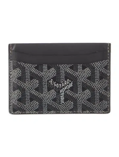 Pre-owned Goyard Saint Sulpice Ine Card Holder In Grey