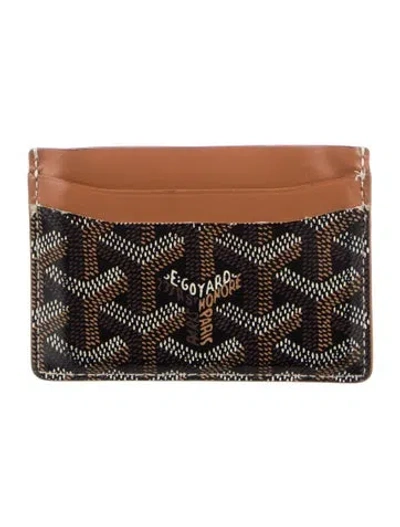 Pre-owned Goyard Saint Sulpice Wallet Ine Card Holder In Brown